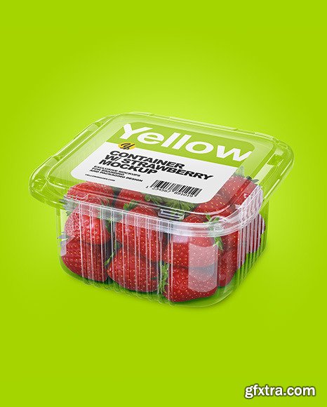 Container w/ Strawberry Mockup 49957