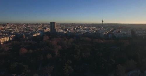 Madrid Spain Scene in Winter Morning - CQNX2RK