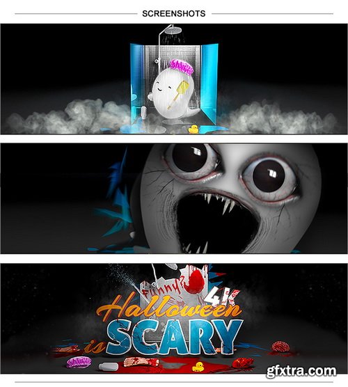 Videohive - Funny Scary Ghost Logo Intro - 22804560