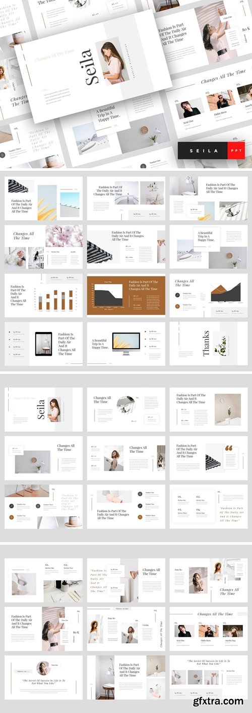 Seila - Fashion Powerpoint, Keynote and Google Slides Templates