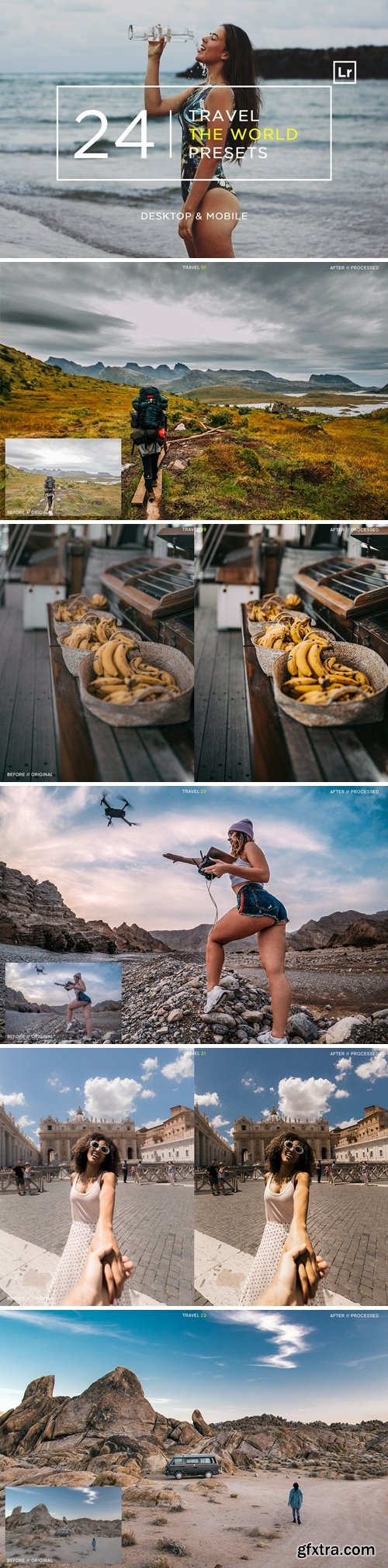 24 Travel The World Lightroom Presets + Mobile