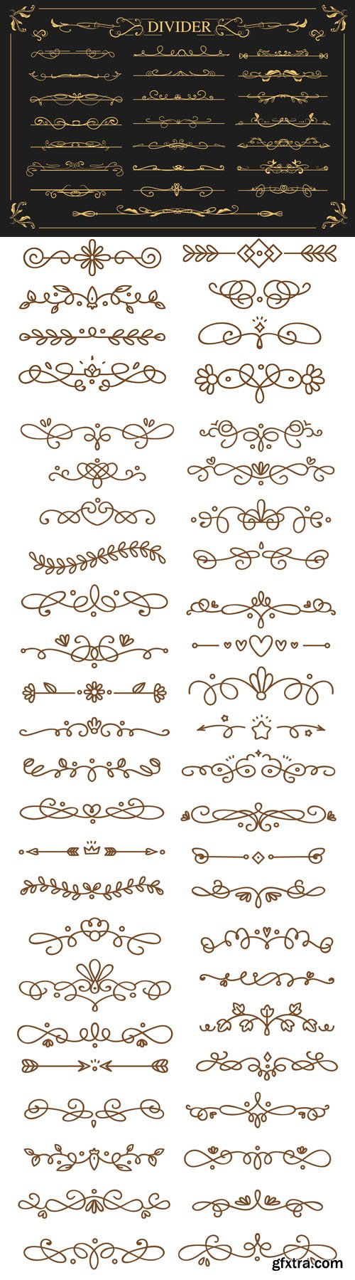 Decorative Dividers Elements - Vector Graphics