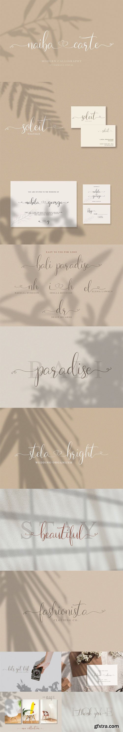 Naibacarte Modern Calligraphy Font