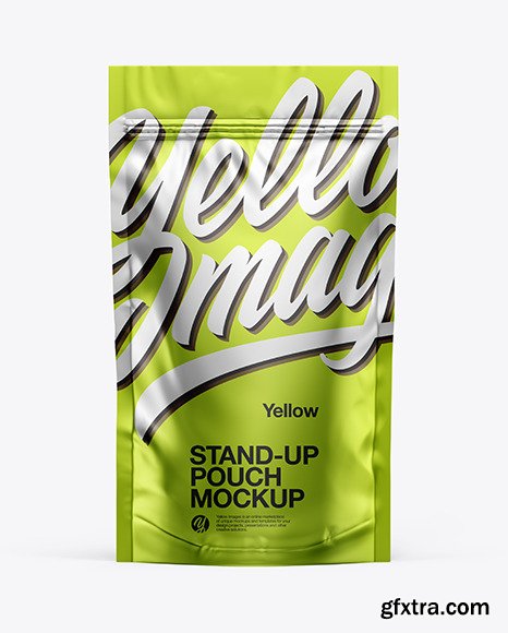 Metallic Stand-Up Pouch Mockup 49979