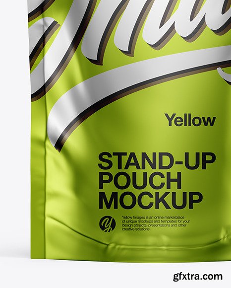 Metallic Stand-Up Pouch Mockup 49979