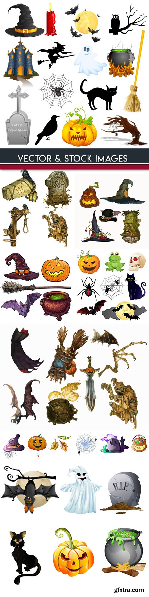 Happy Halloween holiday illustration collection 36