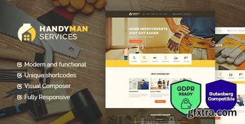 ThemeForest - Handyman v1.4 - Construction and Repair Services Building WordPress Theme - 17159886