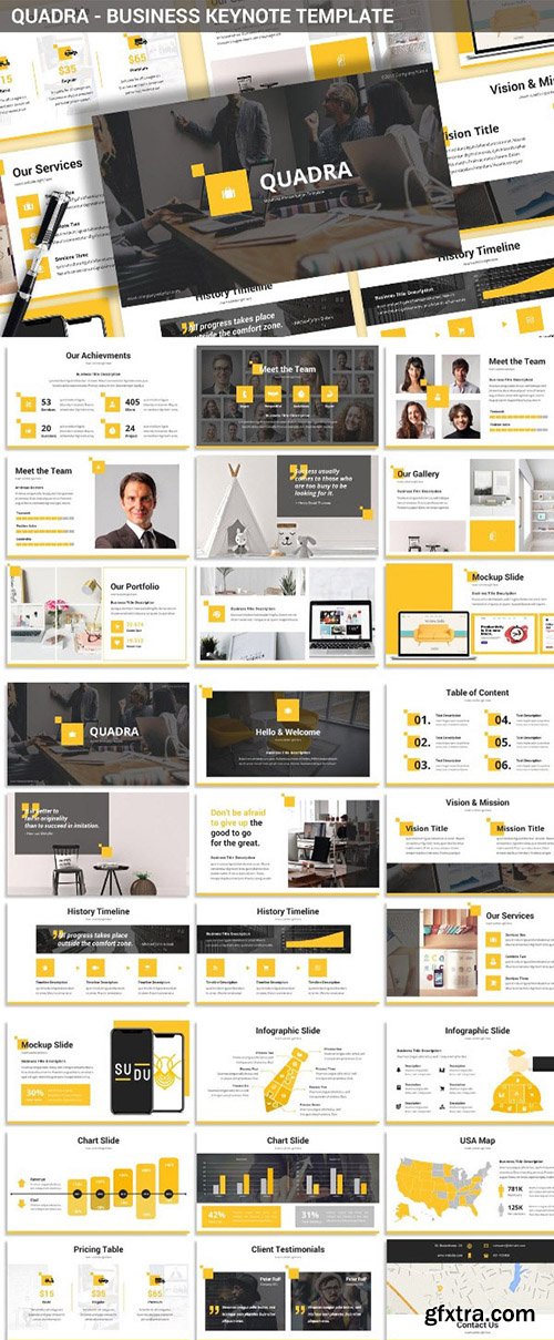 Quadra - Business Keynote Template