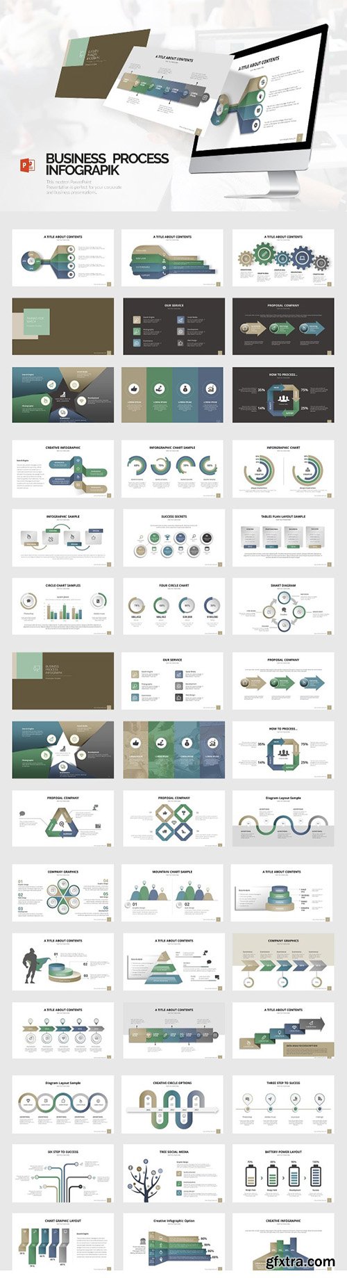 Process Infographic Presentation PPTX, KEY