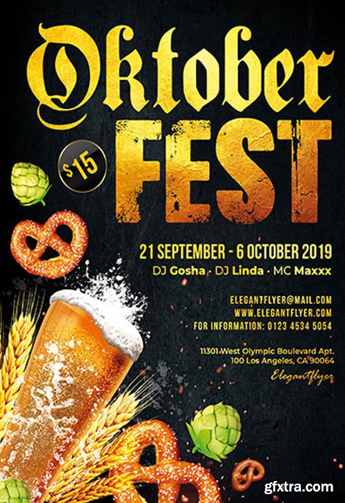 Oktoberfest V2809 2019 PSD Flyer Template