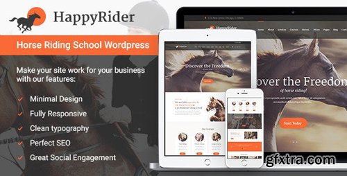 ThemeForest - Happy Rider v1.6 - Horse School & Equestrian Center WordPress Theme - 13150971