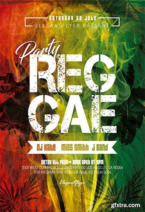 Reggae Party V2809 2019 Premium PSD Flyer Template