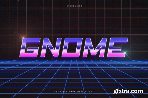 Gnome - Retro Wave Typeface