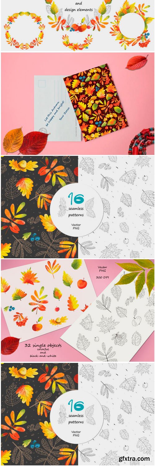 Autumn Leaves Objects Patterns Frames 1836107