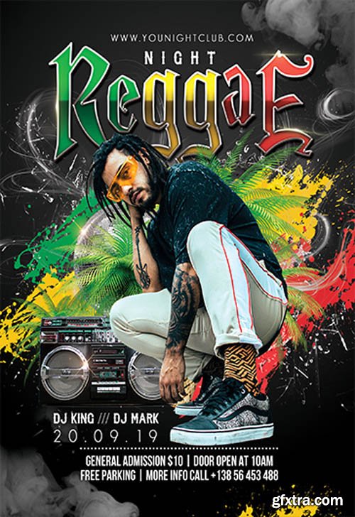 Reggae Night V0210 2019 Premium PSD Flyer Template