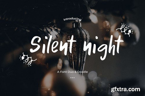 Silent night - Font Duo &amp; Doodle