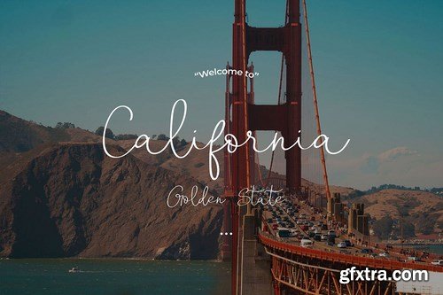 California - A Modern script font