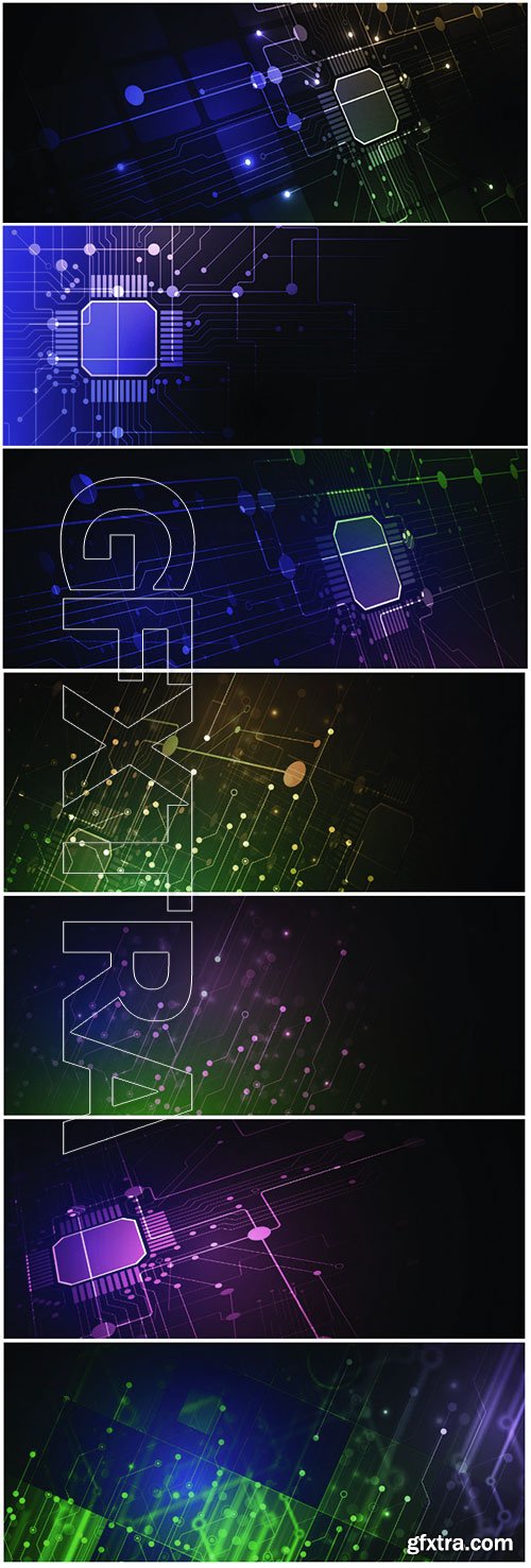 Abstract structure circuit computer technology business background