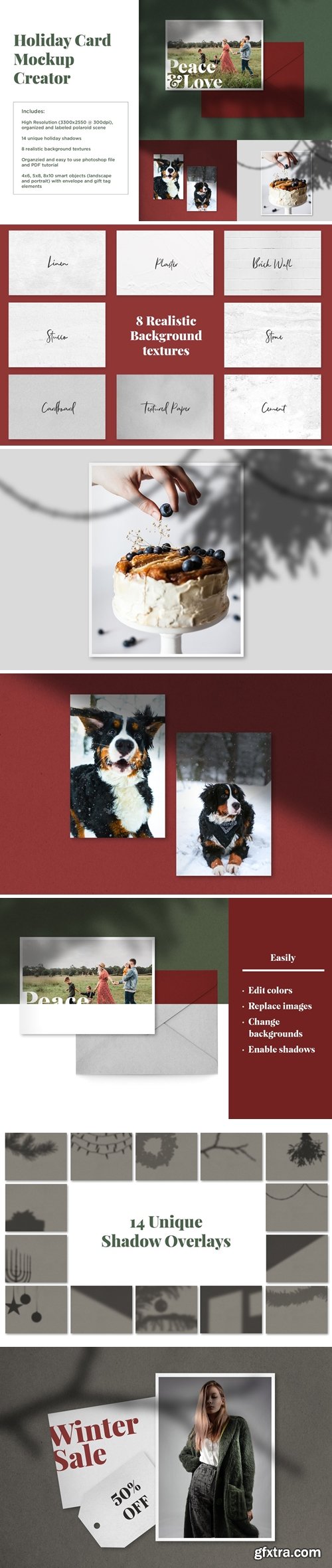 CM - Holiday Card Mockup Creator 4182608