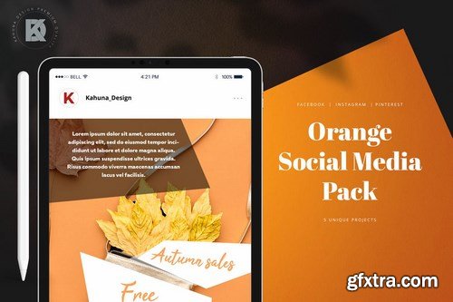 Orange Social Media Banners Pack