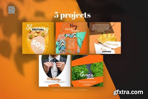 Orange Social Media Banners Pack