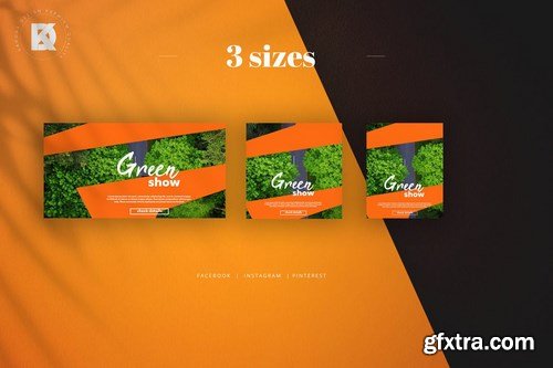 Orange Social Media Banners Pack