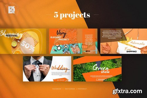 Orange Social Media Banners Pack