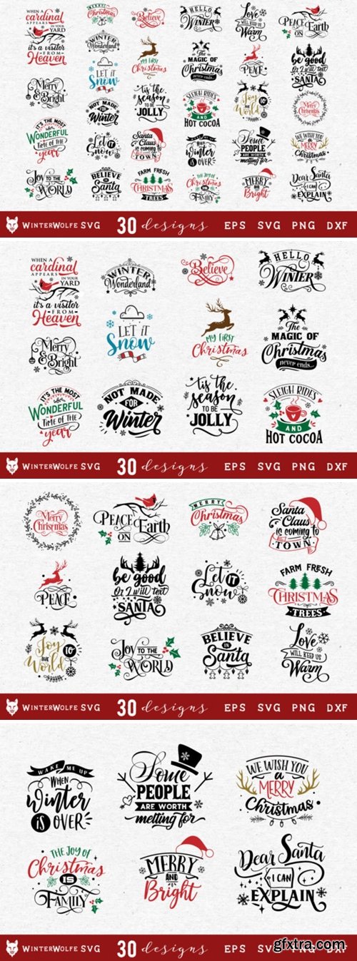 Christmas Bundle SVG 30 Designs 1838614