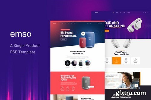 Emso - A Single Product PSD Template