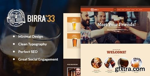 ThemeForest - Birra33 v1.4 - Brewery Brewpub and Craft Beer Shop WordPress Theme - 15856643