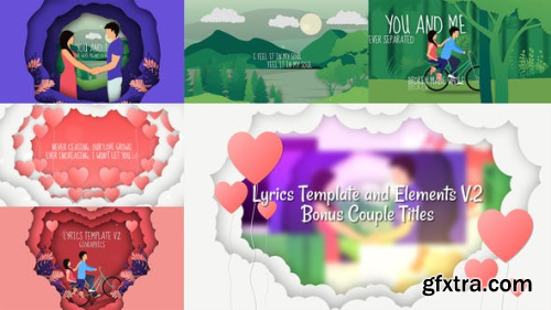 VideoHive Lyrics Template and Elements V.2 - Paper Cut Concepts 24487049