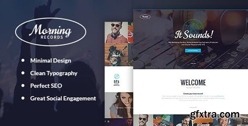 ThemeForest - Morning Records v1.2 - A Stylish Sound Electronic Studio WordPress Theme - 15857291