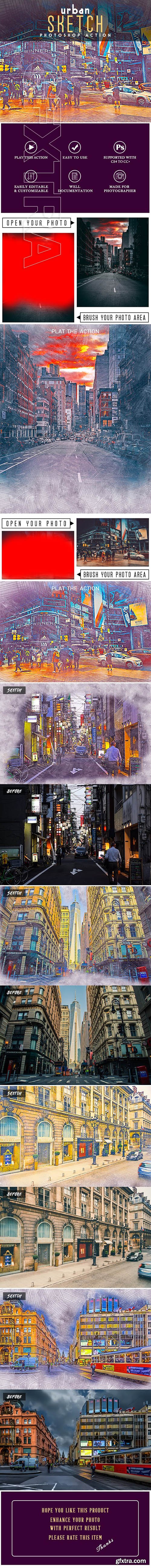 GraphicRiver - Urban Sketch Photoshop Action 24634764