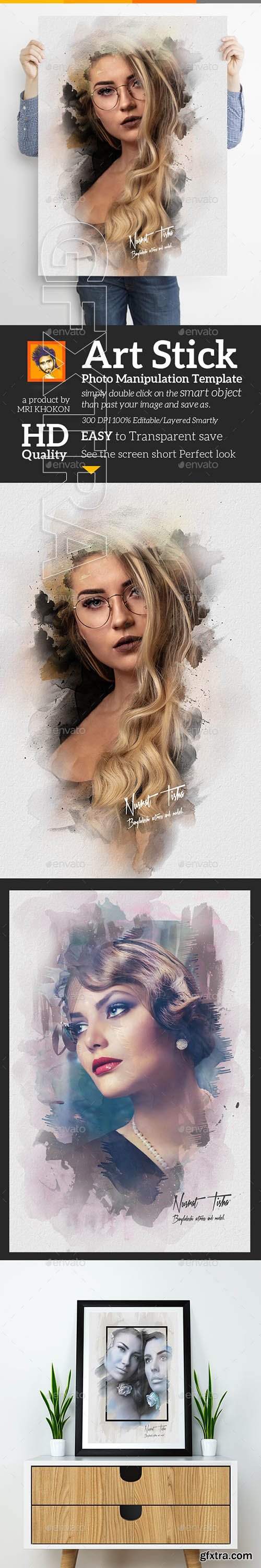 GraphicRiver - Art Stick Photo Template 24135775