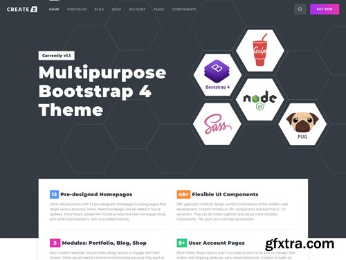 CreateX v1.2.0 - Multipurpose Template + UI Kit - GetBootstrap