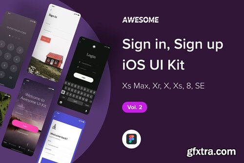 Awesome iOS UI Kit - Sign in / up Vol. 2 (Figma)