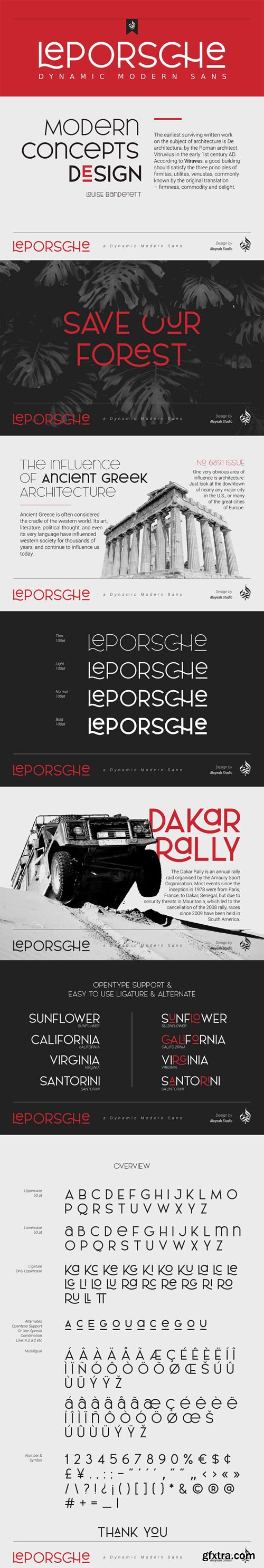 Leporsche Dynamic Modern Sans