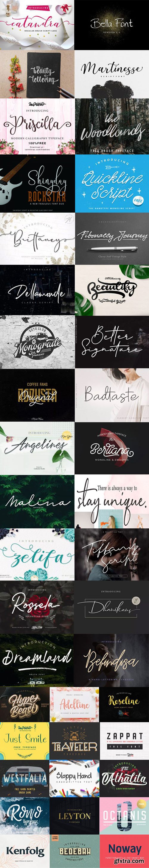 43 Beautiful Fonts Collection for Designers