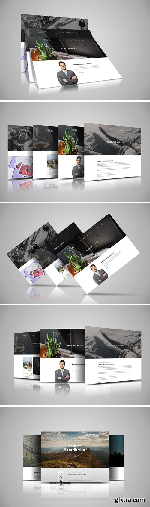 Web Themes Mock ups