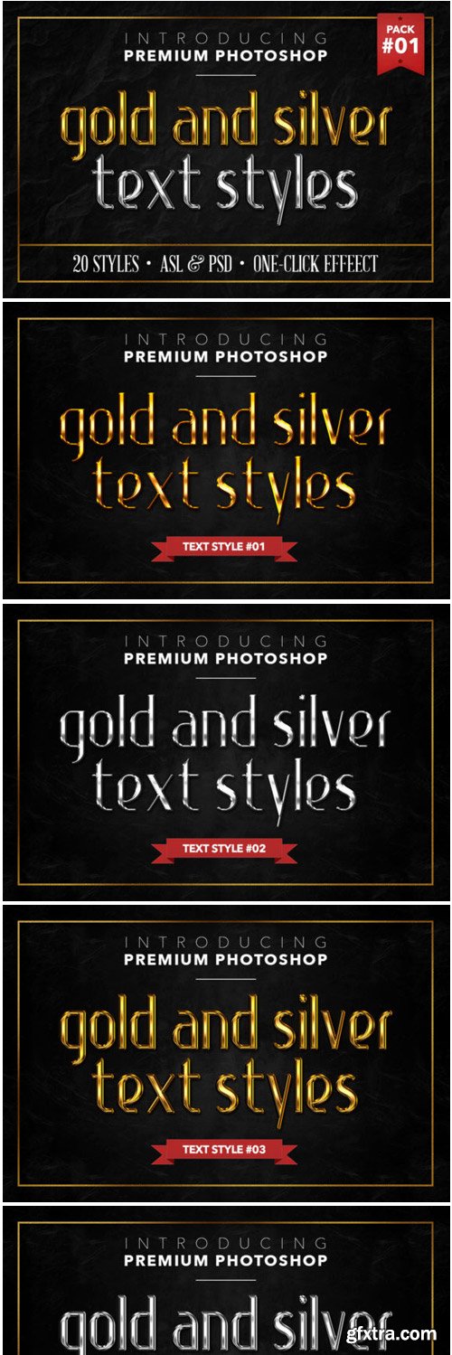 Gold &amp; Silver #1 - 20 Text Styles 1840658