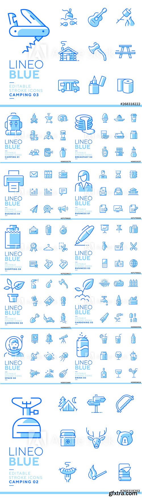 Lineo Blue - Line Icons Pack Vol 2