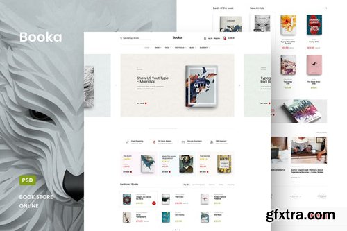 Booka - Book Store Online PSD Template