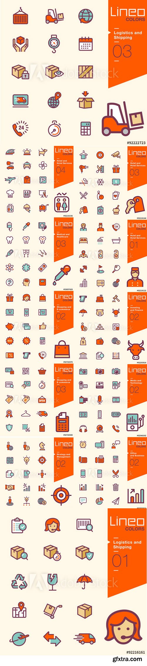 Vector Icons - Lineo Colors Pack Vol 4