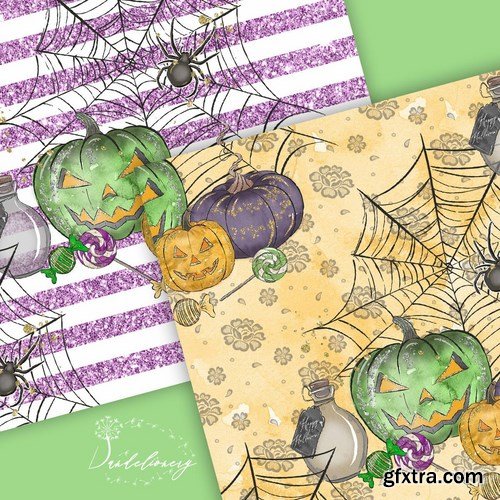 Cute Halloween design and digital paper pack