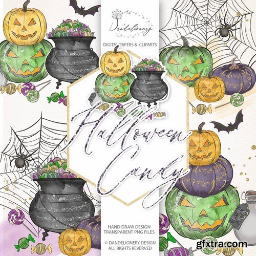 Cute Halloween design and digital paper pack