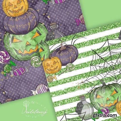 Cute Halloween design and digital paper pack