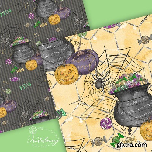 Cute Halloween design and digital paper pack