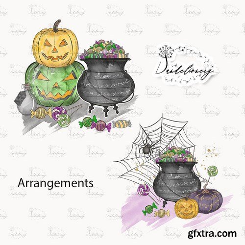 Cute Halloween design and digital paper pack