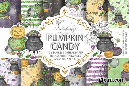 Cute Halloween design and digital paper pack