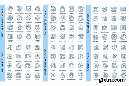 BIG Collection Business Thin Line Icons